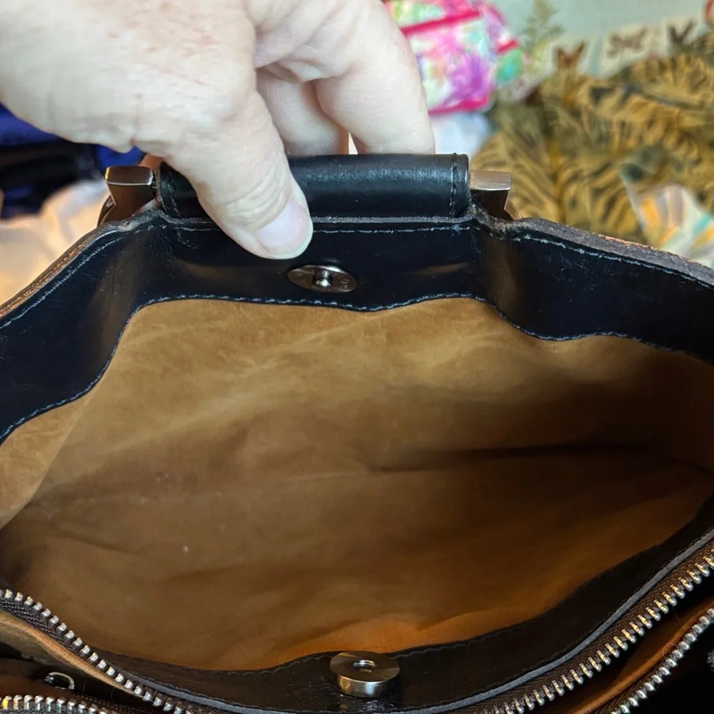 FALL COLORS SALE Patricia Nash Empoli Rustic Mums Metal Handle Handbag